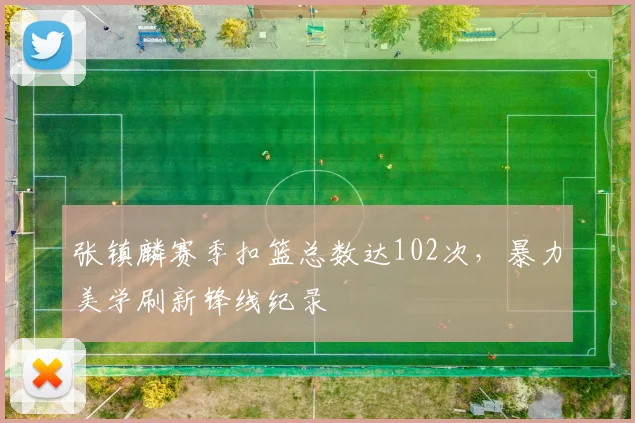 张镇麟赛季扣篮总数达102次，暴力美学刷新锋线纪录